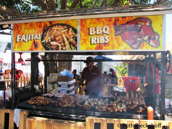 Grilling huge amounts of food, OC Fair, Costa Mesa, California