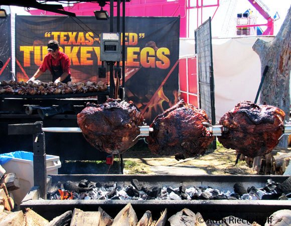 Roasting monster pieces of meat, OC Fair, Costa Mesa, California