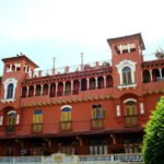 Intense red building