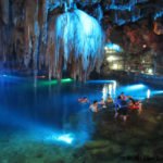 Rock formation at Xkeken Cenote