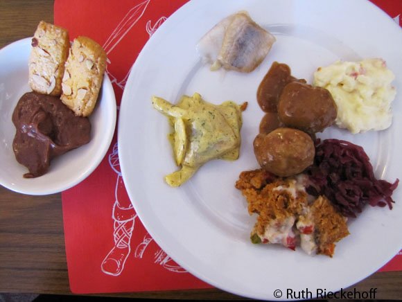 My second plate, Red Viking Restaurant's Smorgasbord, Solvang, California