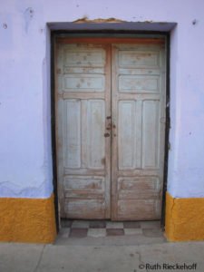 Light blue and burnt orange frame