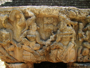 Altar Q, the 16 kings of the Copan dynasty are sculpted here