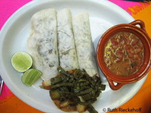 Tacos al Carbon and Frijoles Charros