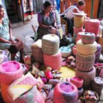 Baskets for sale at the Mercado Benito Juarez, Oaxaca, Mexico
