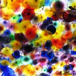 Blowed glass decorations in Bellagio's lobby, Las Vegas, Nevada