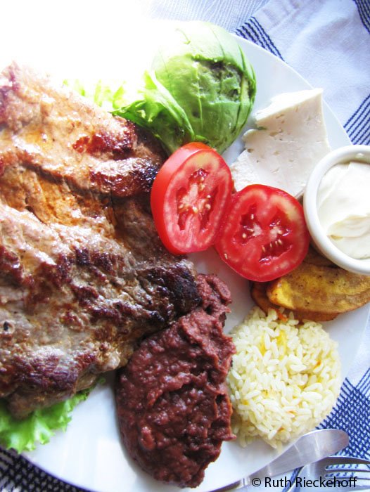 Typical plate, Copan Ruinas, Honduras