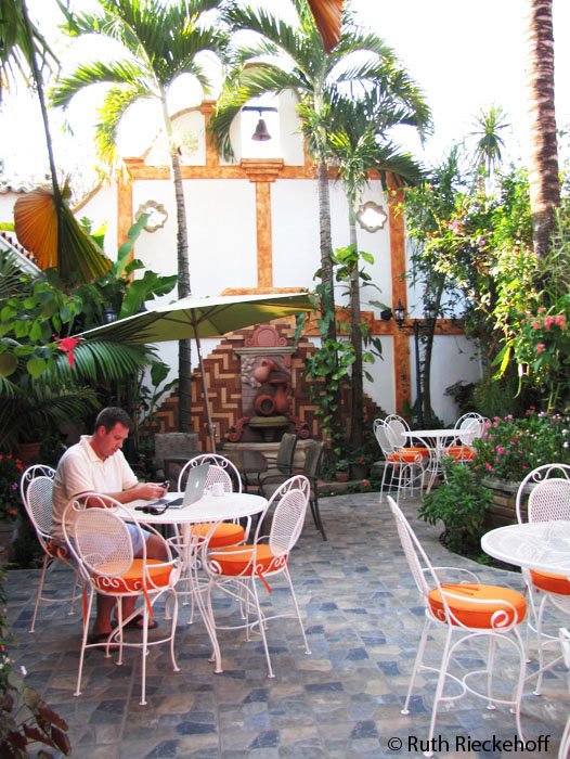 Open air cafe, Copan Ruinas, Honduras