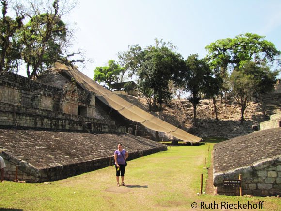 Ball court, Copan Archeological Zone, Honduras