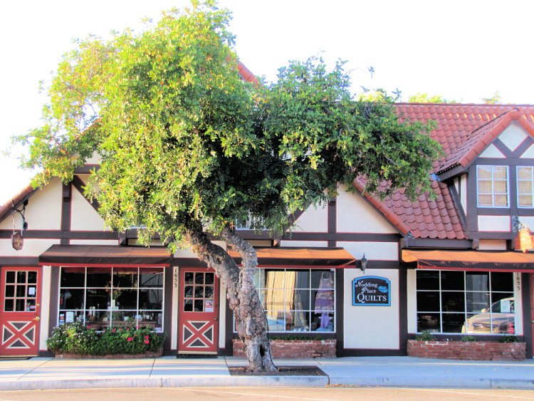 Half-timbered houses in Solvang, California