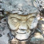 Statue located close to the Acropolis, Copan, Honduras