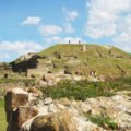 On the top of the northen platform, Monte Alban, Oaxaca, Mexico