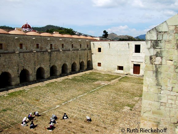 Inner courtyard of Santo Domingo Church, Oaxaca, Mexico