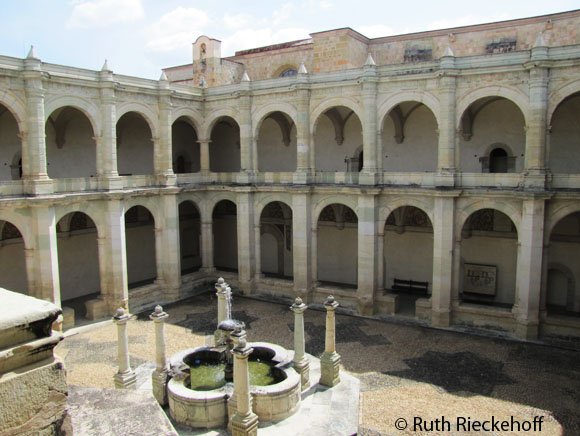 Inner courtyard of Santo Domingo Church, Oaxaca, Mexico