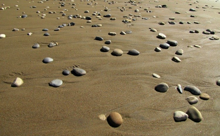Sand and Pebbles at Abalone Cove Shoreline Park, Palos Verdes Peninsula, Los Angeles California