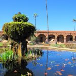 Mission fountain and pond, San Juan Capistrano