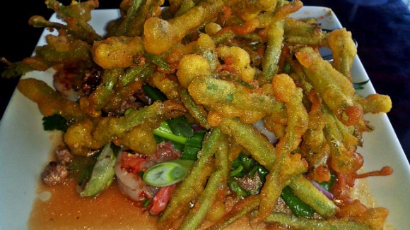 Morning Glory Salad, Crispy Pork Gang, Thai Town, Los Angeles, California