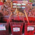 Candied fruit and sweet and sour fruit, Mercado Hidalgo, Tijuana, Mexico