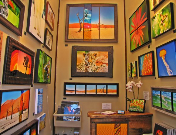 Colorful works of art, Sawdust Art Festival, Laguna Beach, California