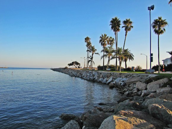 View from West Jetty park, Newport Beach, California