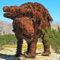 Dinosaur fight, Borrego Springs, California