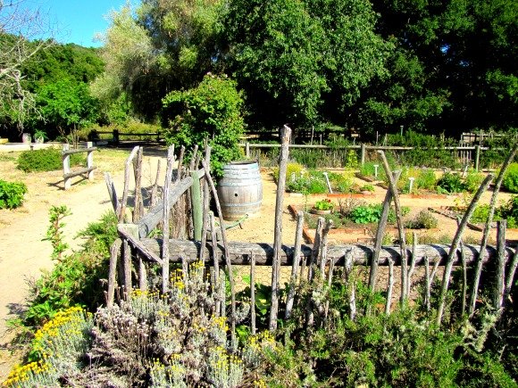 Garden area, La Purisima Mission, Lompoc, California