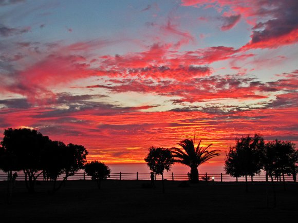 Red Sunset, Palos Verdes Peninsula, Los Angeles, California