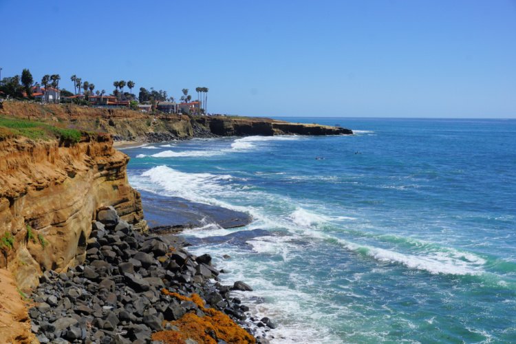 View of the Point Loma Peninsula Cliffs, San Diego, California