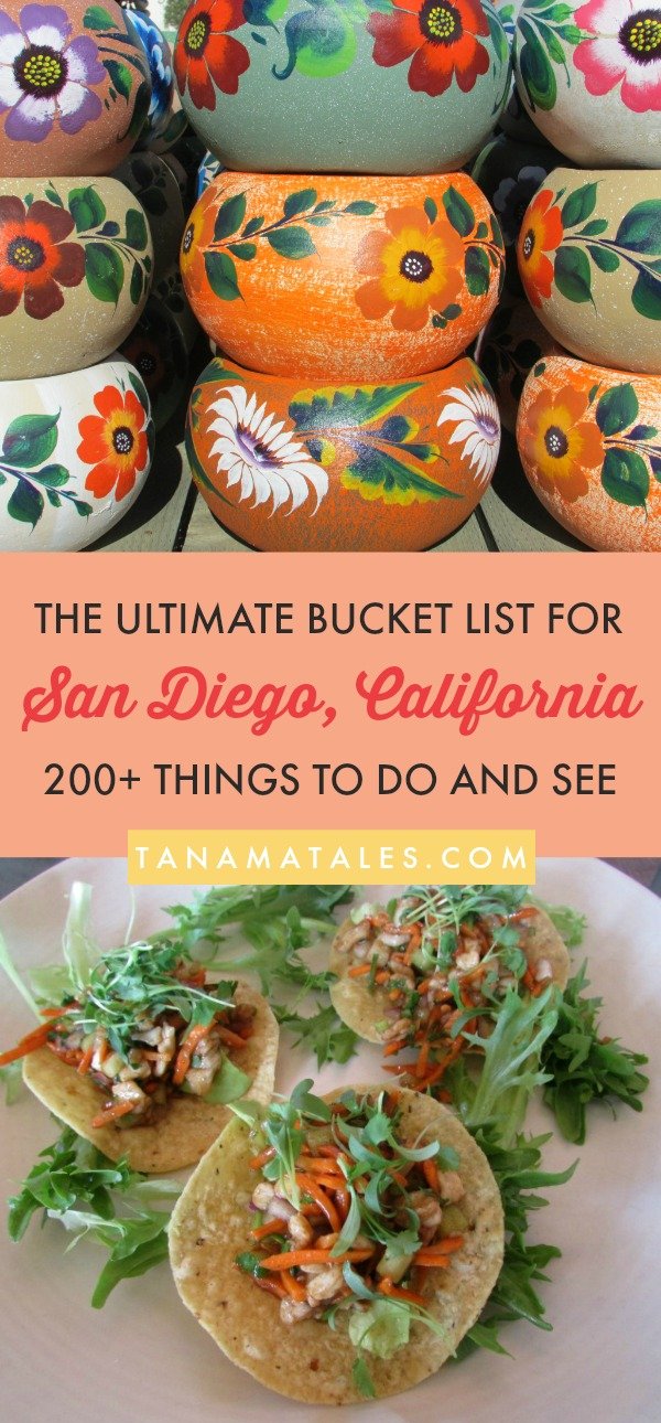 200+ Things to see, do and eat in San Diego, #California – Travel and Vacation Tips / Ideas – Here is my ultimate bucket list for San Diego. These are my top choices for attractions, restaurants, beaches, viewpoints, food, getaways and much more! From Old Town to the zoo, here are my recommendations to enjoy with your significant other, family and kids! #SanDiego #OldTown #LittleItaly #BalboaPark #GaslampDistrict #LaJolla