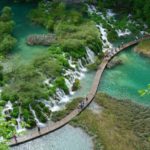 Plitvice Guide, View of waterfalls and the boardwalk from one of the trails at Plitvice National Park, Croatia