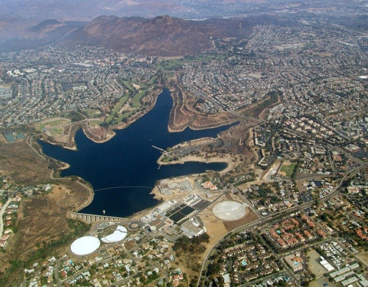 Lake Murray located inside the Mission Trails Regional Park, San Diego