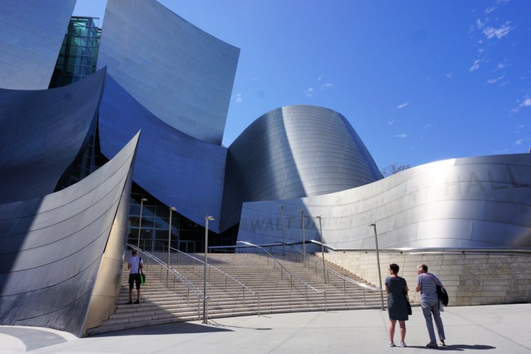 Front entrance of the Walt Disney Concert Hall, Downtown Los Angeles, California