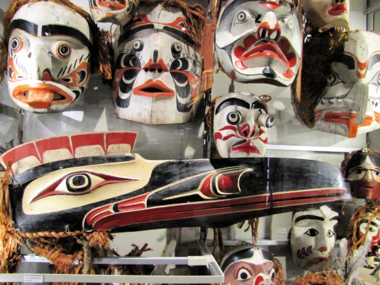 Masks at the Museum of Anthropology, Vancouver, Canada