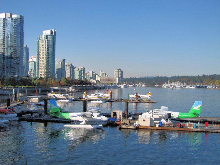 Seaplanes at Coal Harbor, Vancouver, Canada