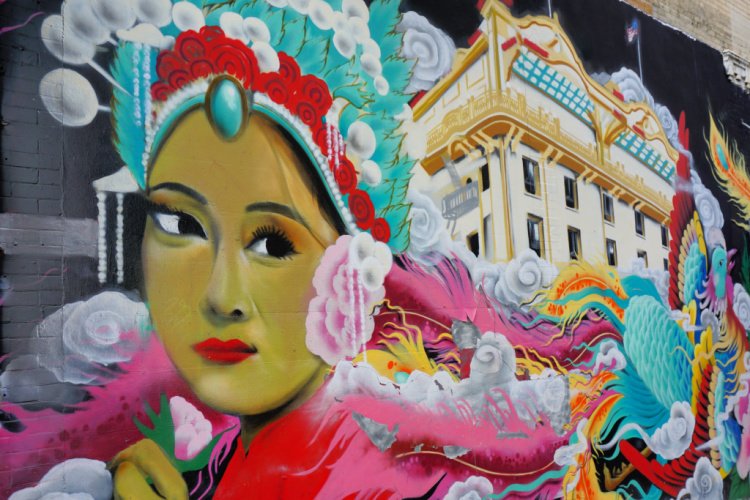 Mural in Chinatown, San Francisco, California