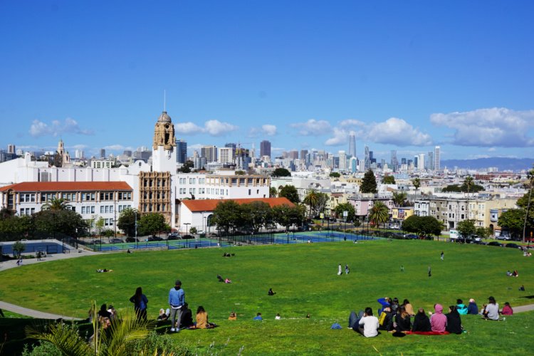 View from Dolores Park in San Francisco, California