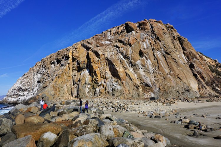 Closeup of Morro Rock, Morro Bay, California, Los Angeles to San Francisco Drive