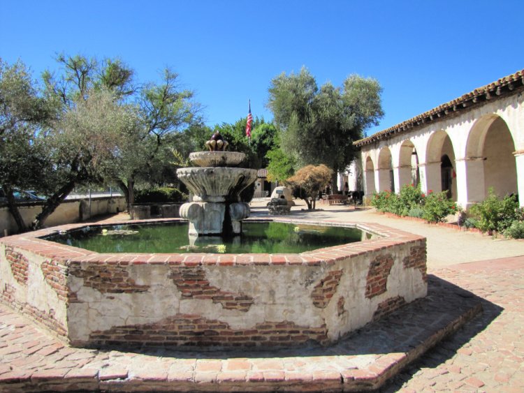 Courtyard of Mission San Miguel Arcangel, California