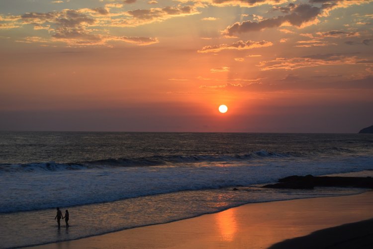 El Tunco zonsondergang, El Salvador