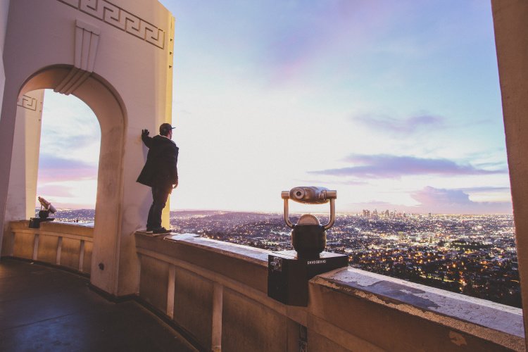 Sunset view from Griffith Observatory