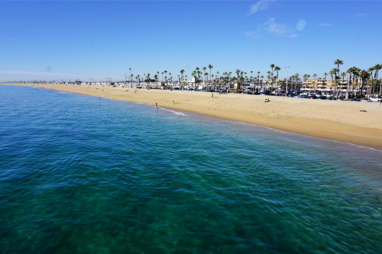 Fashion Island Corona Del Mar Loop Walk Trail - Newport Beach, California,  USA